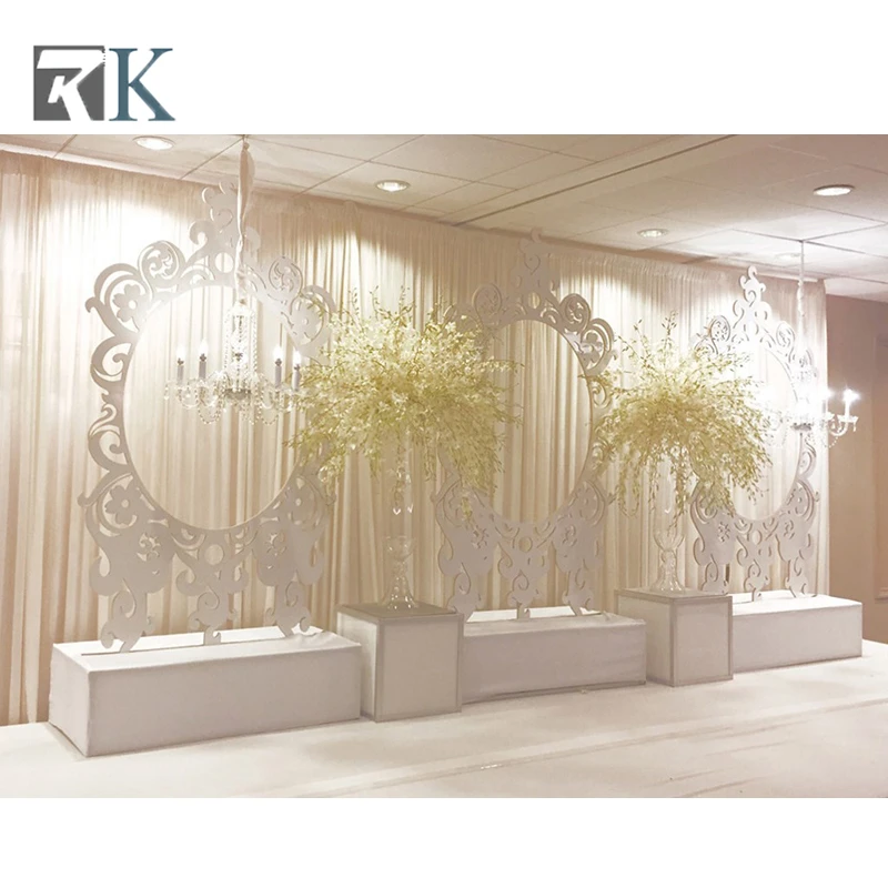 Wedding Decoration Stage Backdrops White Pipe Drape Long Curtain