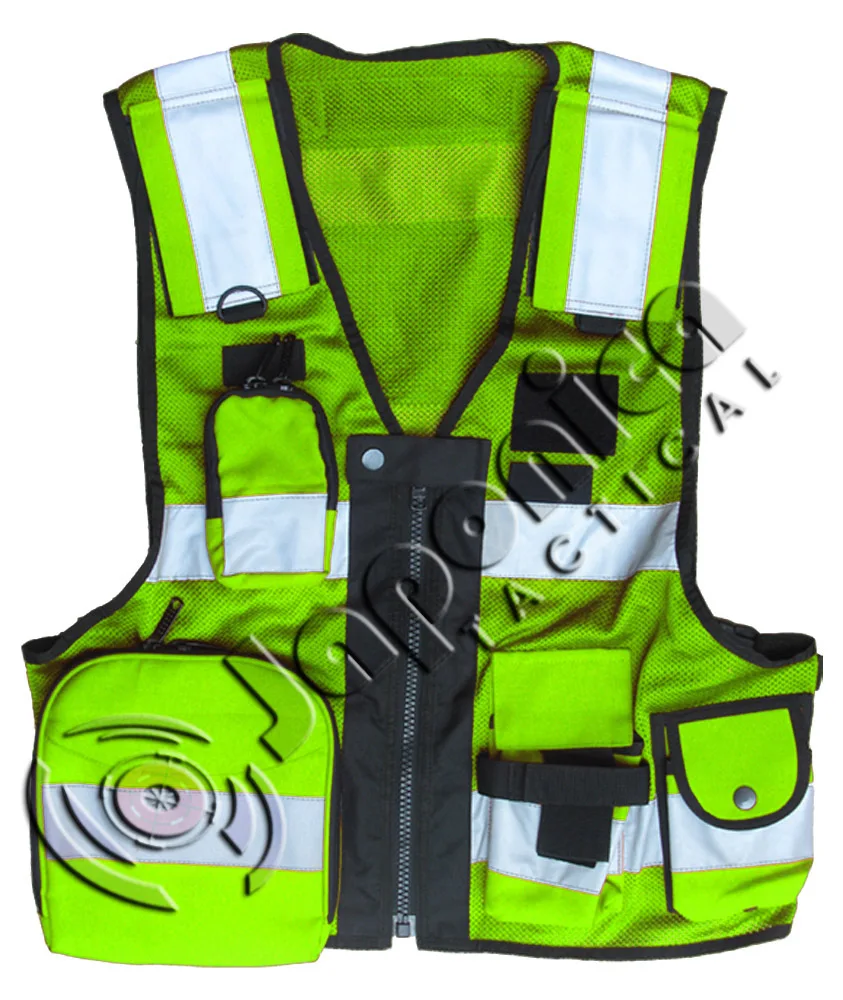 High Visibility Reflective Safety Security Vest Top Selling Tactical Hi Visibility Vest With Pouches