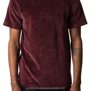 velour  t shirts   new custom  brown color  men's fashion