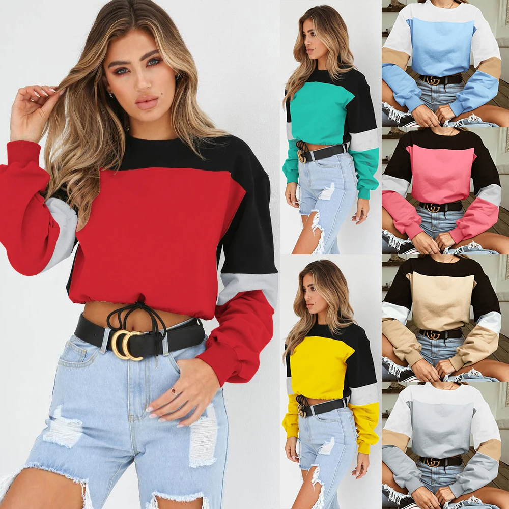 ladies tops latest design European American7 color stitching long sleeve sweater New spring autumn sweatshirt women blouse
ladies tops latest design European American7 color stitching long sleeve sweater New spring autumn sweatshirt women blouse