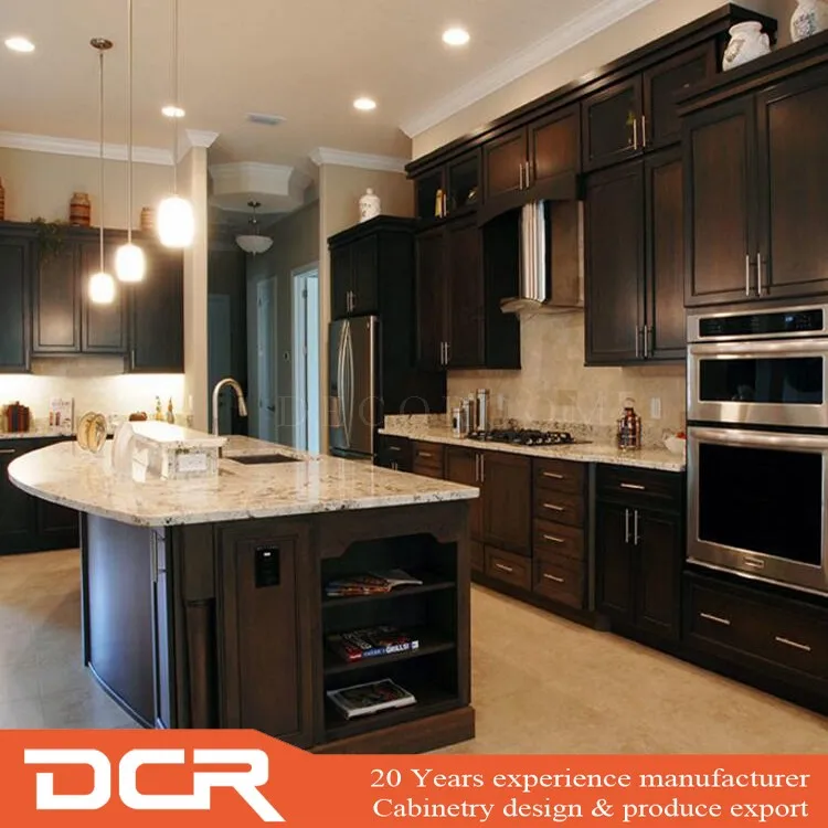 Top Quality Custom Made Size Black Maple Kitchen Cabinets With