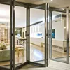 Customized glass panel aluminum frame insulated clear glass garage door