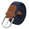 unisex custom design print webbing cotton belt print cotton web canvas belt double rings buckle weave web