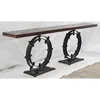 Industrial Vintage Metal Base Console Table