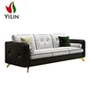 Foshan new style light luxury couch living room sofa furniture wth stainless steel legs sofa