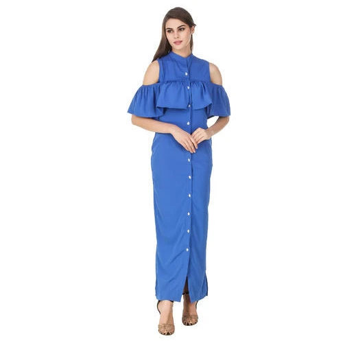 ladies gown blue colour
