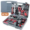 Hispec 53 Piece Garage Household Tool Set Car Tool Kit including Hammer, Hack Saw and more hand tools a plastic tool box case