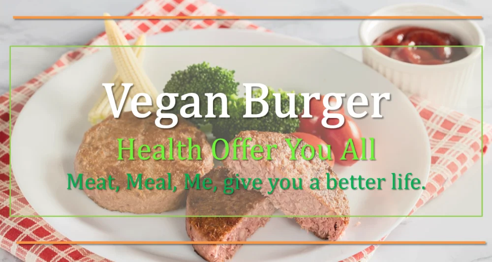 artificial plant based meat patty for vegan food