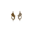 14k Yellow Gold Pave Diamond Lobster Clasp Lock Findings Costume Jewelry Accessories Components