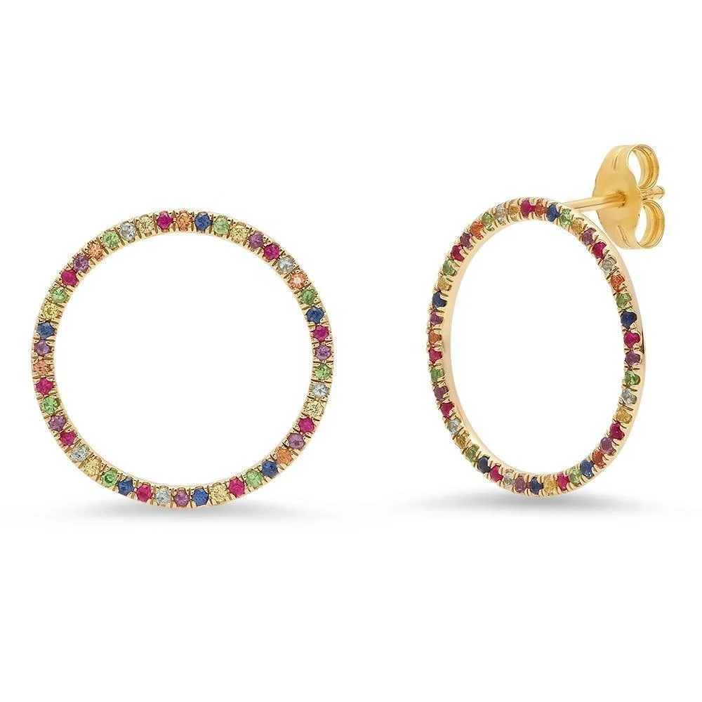 LOZRUNV Boucle D'oreille Femme 2019 Hoop Rainbow Loop Earrings Stud
LOZRUNV Boucle D'oreille Femme 2019 Hoop Rainbow Loop Earrings Stud