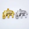 Micro Pave CZ Elephant Pendant Gold/ Silver Pave Elephant Charm Delicate Elephant Dangle Charms