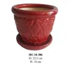 Decoration Indoor And Outdoor Orange Glaze Ceramic Rose Flower Planter Pot