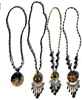 Seed Beaded Necklaces Round Coconut Horn Pendants Art Discount Jewelry