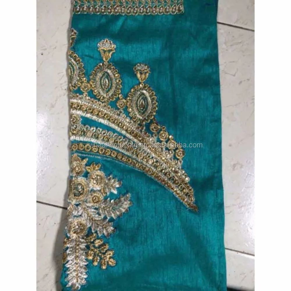 Whole sale ethnic Indian latest blue and gold color designer suit