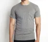 High quality cotton polyester slim fit t shirts double needle cover seamed stitching with safety over lock shoulder tapping