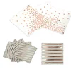 Foil Rose Gold Dot Printed Paper Napkin Party 100% Virgin Wood Dinner Paper Napkin For Wedding Birthday Home Decoration Supplies