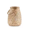 Simple design White Bamboo lantern / weaving bamboo candle holder