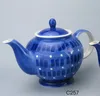 Decorative Ceramic Teapots 1,200ml from Thailand Handpainted Stoneware