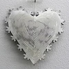 Antique Peach Iron Hanging Heart Decorative Ornament