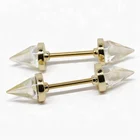 Nipple acrylic triangle gold plated jewelry wholesale body piercing