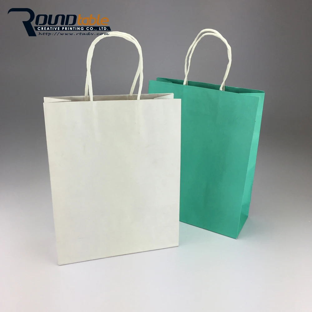 full-color printed cute custom paper gift bag with clothe handle