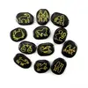 Black Agate Zodiac Engraved Set Wholesaler Reiki Sets India