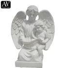 Tombstone Carved Tombstone Outdoor Garden Decor Hand Carved Stone Angel Wings Tombstone
