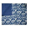 Ikat Blue Dark Print New Kantha quilt Cotton Kantha Blanket / Throw Bedspread ALINKQ143