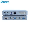 Dtech Popular Product Semi-automatic 2 Pc To 1 Monitor Keyboard Mouse Kvm Switch 2x1 KVM Switch