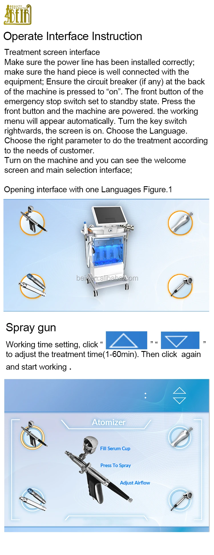 Beauty salon equipment oxygen jet peel spa machine
