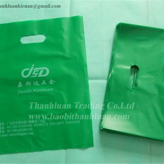 promotion punch hole handle cheapest price plastic shopping bag