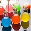 Clear unique customized empty glass 16oz fruit juice beverage wine bottles light bulb bottle for beverage