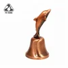 Antique Plating 3D Dolphin Metal Dinner Bell For Gift