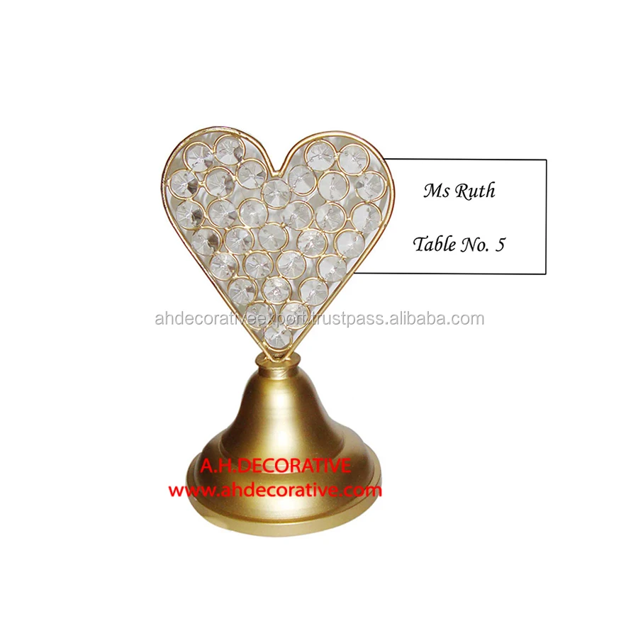 gold love place card holders