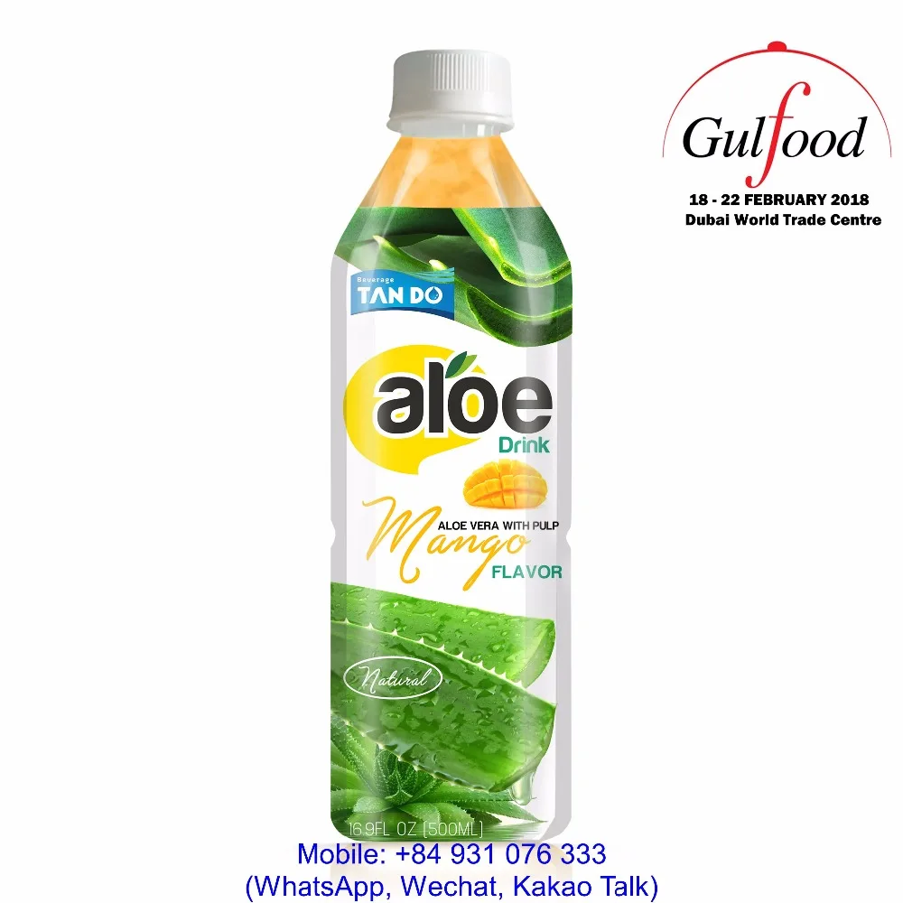 sugar free pure aloe vera drink with mango flavor