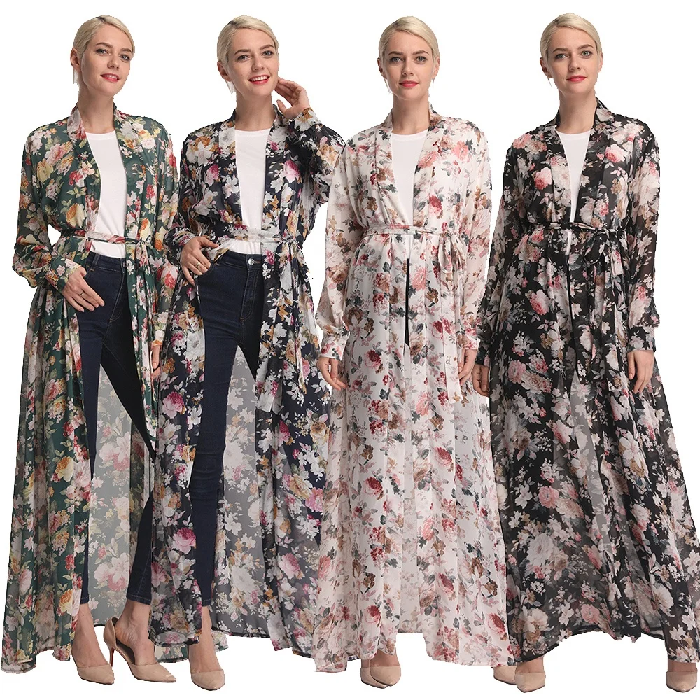 2019 wholesale price high quality elegant chiffon abaya floral women maxi abaya, Black;navy;white;green
2019 wholesale price high quality elegant chiffon abaya floral women maxi abaya, Black;navy;white;green