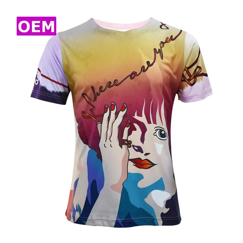 Custom Slim Fit Sublimation T Shirts Printing | Polyester | Full printing | Gradient | Colorful | OEM | ODM
Custom Slim Fit Sublimation T Shirts Printing | Polyester | Full printing | Gradient | Colorful | OEM | ODM