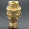 No valve flexible brass close type quick coupling