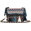 Patchwork Color Block Tassels Tribal Crossbody Bag Tribal Inspired Sling Bag