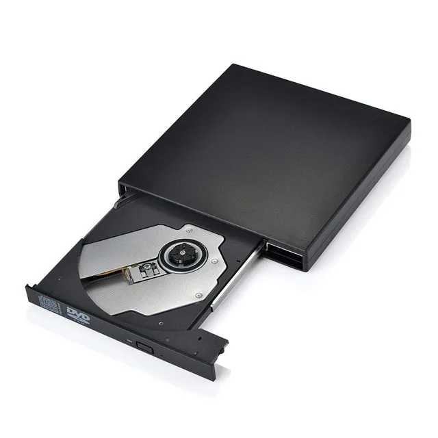

USB 2.0 External Portable Slim Optical Drive Box CD / DVD-RW DVD ROM Combo Burner, Black