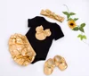 /product-detail/baby-girl-clothes-4pcs-clothing-sets-black-cotton-rompers-golden-ruffle-bloomers-shorts-shoes-headband-newborn-clothes-50044485503.html