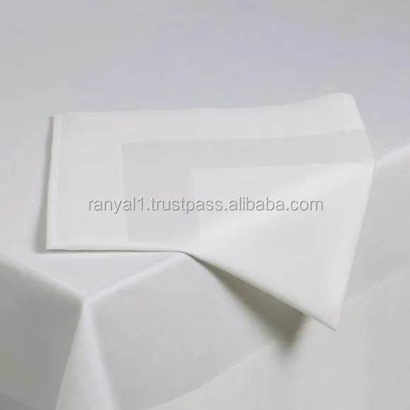 100% cotton satin band table napkins and table linens