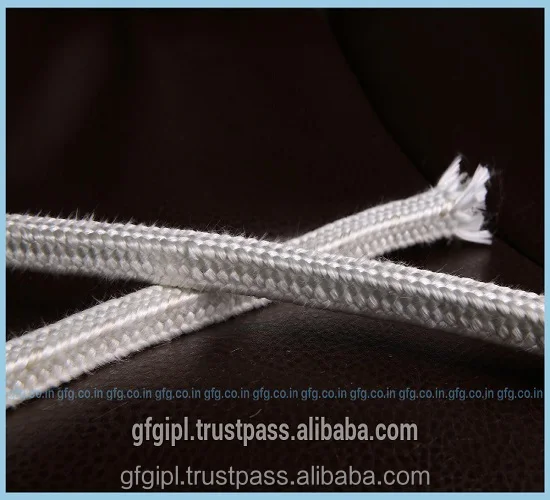 3mm Custom size 550 c Heat Resistant Glass Fiber Square round Shape Braided Rope