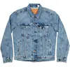 Men's branded fashionable washed denim jacket in stock items