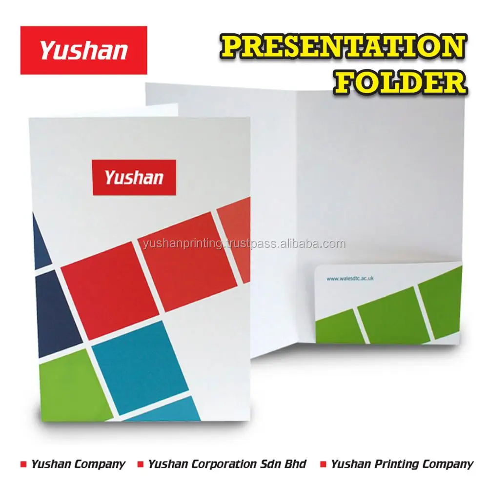 Premium Single Pocket Presentation Folder Customization and Printing, comes in flyer pocket and business card slit