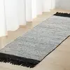 Leather rugs woven carpet floor mats