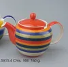 Decorative Ceramic Teapots 1,000ml from Thailand Handpainted Stoneware