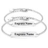 Personalized Jewelry 925 Sterling Silver Engraved Name Bracelet Silver Customized Name Necklace Jewelry Gift