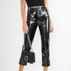2019 new custom cheap china wholesale clothing women high waisted leather pants