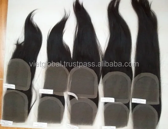 Human hair full lace frontal ear to ear lace closures